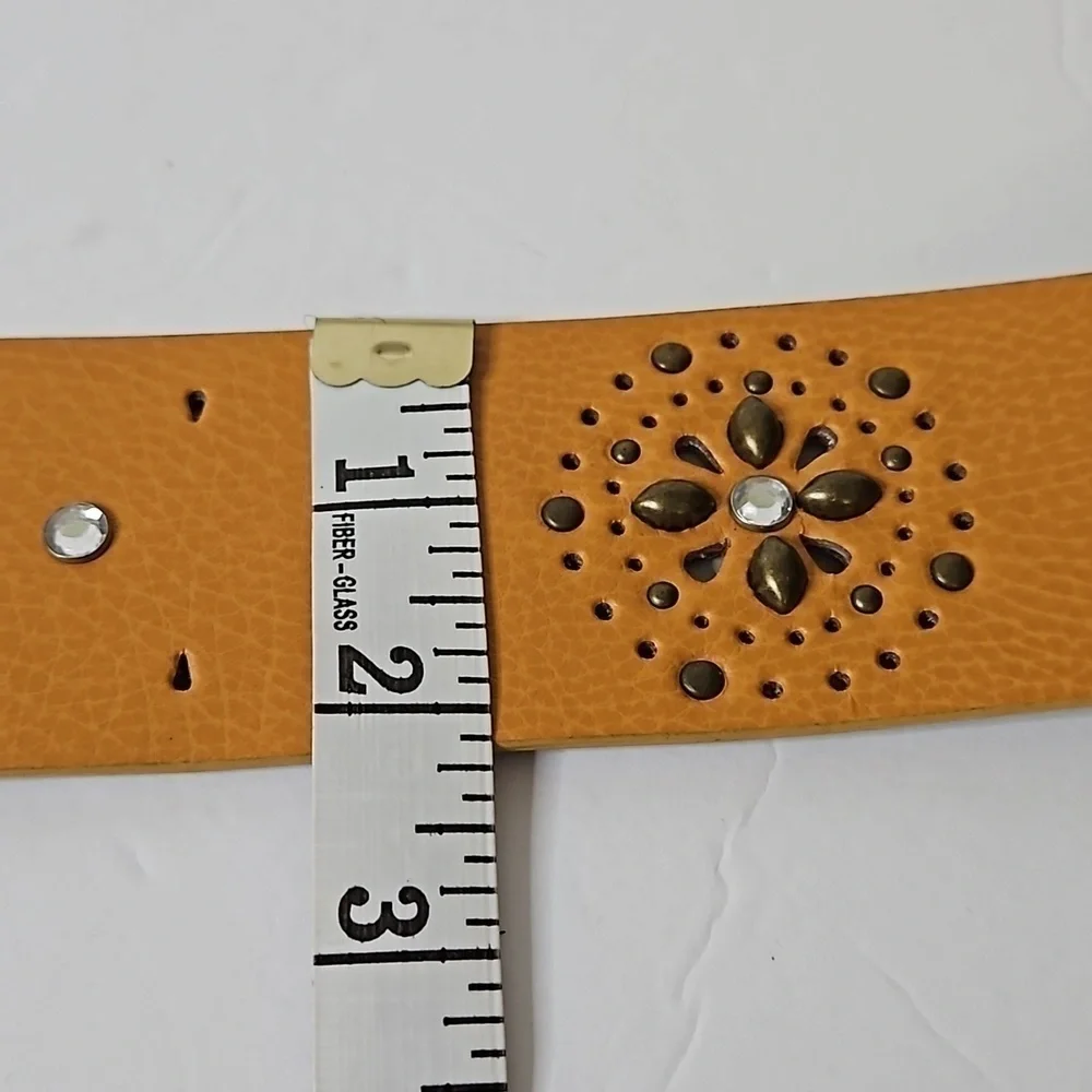 Candie's Jeweled Belt sz L Tan NWT